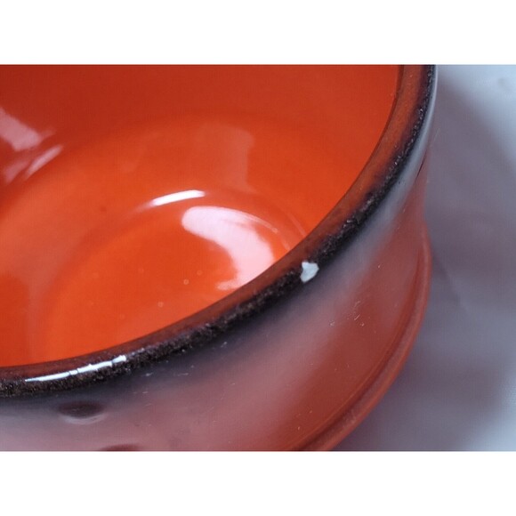 Metlox Poppytrail Red Burnt Orange Cup mugs sugar Creamer vintage Rivet - Picture 5 of 7